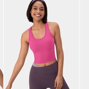 NWT Halara Softlyzero™ Plush U Neck Racerback Cut Out Cropped Tank Top Medium